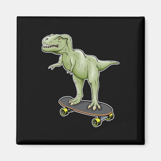恐竜スケートボードのT-Rex恐竜 マグネット (正面)