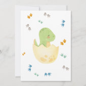 恐竜スタンプ・チョンプ・ロアー 誕生日パーティーの少年 招待状 (裏面)