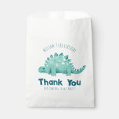恐竜ステゴサウルスありがとう男の子の誕生日パーティー フェイバーバッグ (正面)