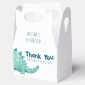 恐竜ステゴサウルスありがとう男の子の誕生日パーティー フェイバーボックス (オープン)