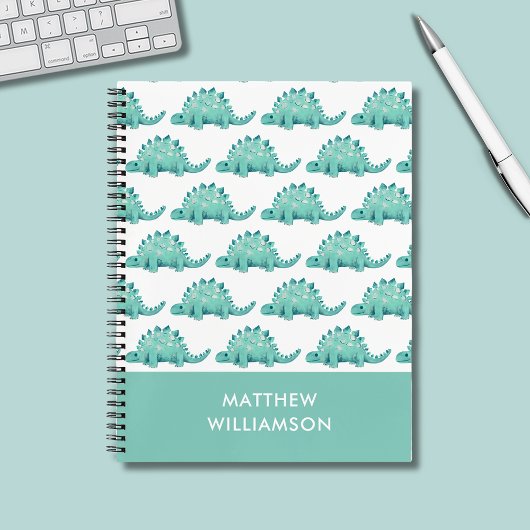 恐竜ステゴサウルスのパターン 名前 ノートブック