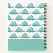 恐竜ステゴサウルスのパターン 名前 ノートブック (裏面)