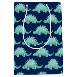 恐竜ステゴサウルス子供の誕生日 ミディアムペーパーバッグ