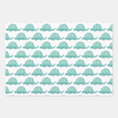 恐竜ステゴサウルス子供の誕生日 ラッピングペーパーシート (正面)