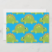 恐竜ステゴサウルス子供の1歳誕生日ディノパーティー 招待状 (裏面)