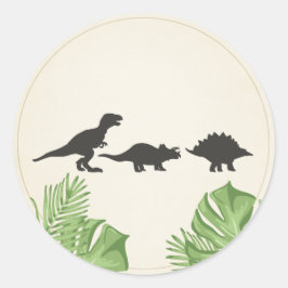 恐竜ステッカー封筒用シールDino ラウンドシール