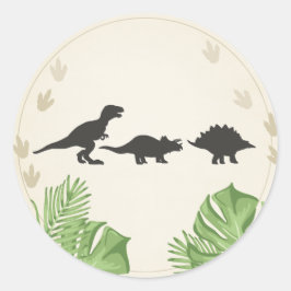 恐竜ステッカー封筒用シールDino ラウンドシール