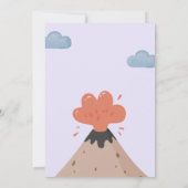 恐竜ストンプチョンプラー第1誕生日パーティー少年 招待状 (裏面)