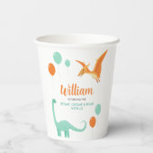 恐竜ストンプチョンプラー誕生日パーティーボーイ 紙コップ (裏面)