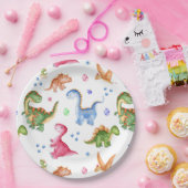 恐竜ストンプチョンプラー誕生日パーティー ペーパープレート (パーティー)