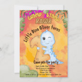 恐竜ストンプチョンプラー2歳の誕生日パーティー 招待状 (正面)