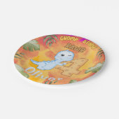 恐竜ストンプチョンプラー4歳の誕生日パーティー ペーパープレート (アングル)