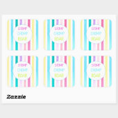 恐竜ストンプチョンプロアストライプル スクエアシール (シート)