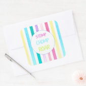 恐竜ストンプチョンプロアストライプル スクエアシール (封筒)