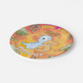 恐竜ストンプチョンプRawr 5th誕生日パーティー ペーパープレート (アングル)