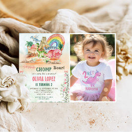 恐竜ストンプチョンプRoar 2nd誕生日パーティー写真 招待状