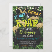 恐竜ストンプ&チョンプ誕生日招待状 招待状 (正面)