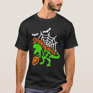恐竜スプキサウルスレックスハロウィンディノカボチャC Tシャツ