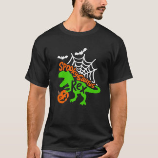 恐竜スプキサウルスレックスハロウィンディノカボチャC Tシャツ