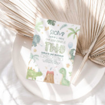 恐竜セカンド誕生日招待状