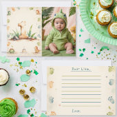 恐竜タイムカプセルノートカード写真1st誕生日 招待状