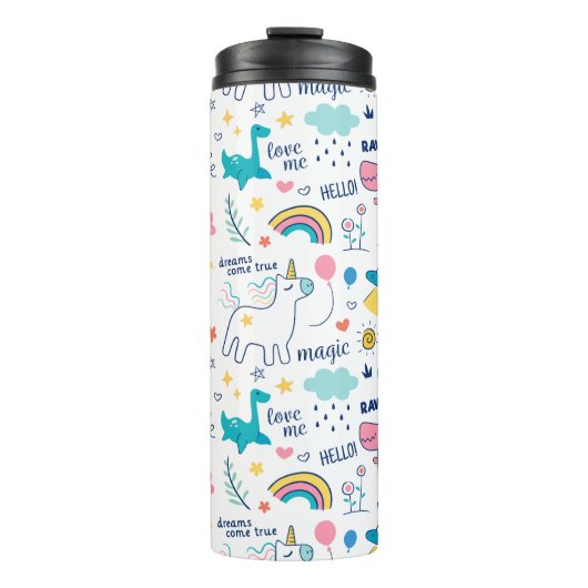 恐竜タンブラー、絶縁タンブラー、レインボータンブル タンブラー (正面)