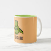 恐竜ダディサウルスの父親デイファミリーギフト ツートーンマグカップ (正面右)