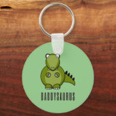 恐竜ダディサウルス父の日家族のギフト キーホルダー (正面)