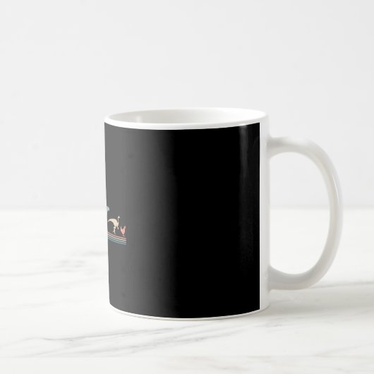 恐竜チキン進化論 70年代レトロ面白い コーヒーマグカップ (右)