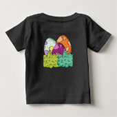 恐竜チック2 赤ちゃん用 上質な Jersey Tシャツ (裏面)