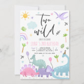 恐竜ツーワイルド2歳の誕生日パーティー 招待状 (正面)