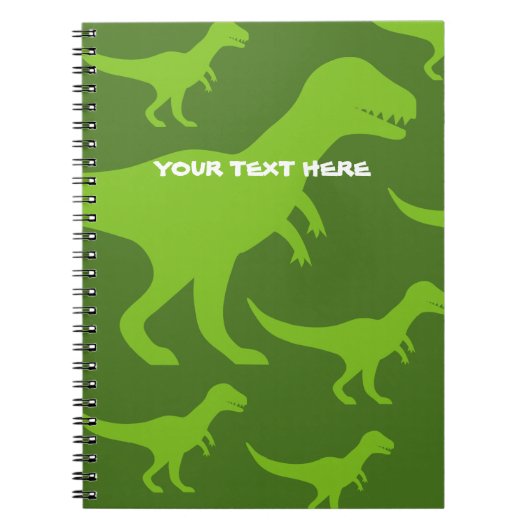 恐竜ティラノサウルスレックス先史時代のトレックスカスタム ノートブック (正面)