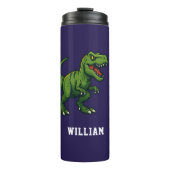 恐竜ティラノサウルスレックス名blue green タンブラー (正面)