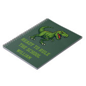 恐竜ティラノサウルスレックス引用文 ノートブック (左側)