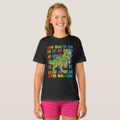 恐竜ティラノサウルス 小学4年生 100日目の記念 Tシャツ (正面フル)