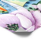 恐竜テーマの1歳誕生日 ポスター (角)