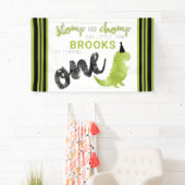 恐竜テーマアズリトルディノブラックグリーンストンプB 横断幕 (インサイチュ)