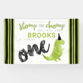 恐竜テーマアズリトルディノブラックグリーンストンプB 横断幕 (横)