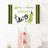 恐竜テーマアワーリトルディノブラックグリーンストンプ 横断幕 (インサイチュ)