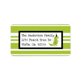 恐竜テーマグリーンアンドブラックリトルディノテーマ ラベル