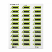 恐竜テーマストンプアンドチョンプグリーンディノ誕生日 ラベル (フルシート)