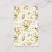 恐竜テーマベビーおむつラッフル エンクロージャーカード (裏面)