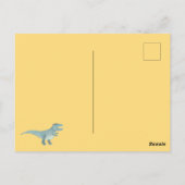 恐竜テーマ子供の誕生日パーティの招待状 ポストカード (裏面)