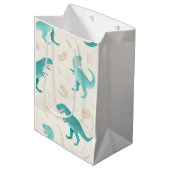 恐竜テーマ抱き枕党の好意 ミディアムペーパーバッグ (正面アングル)