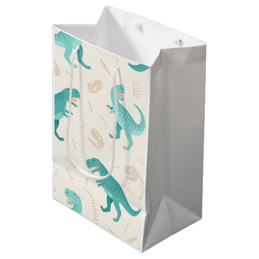 恐竜テーマ抱き枕党の好意 ミディアムペーパーバッグ (正面アングル)