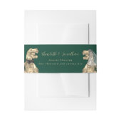 恐竜テーマ結婚のカスタム 招待状ベリーバンド (正面例)