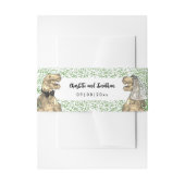 恐竜テーマ結婚のカスタム 招待状ベリーバンド (正面例)