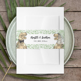 恐竜テーマ結婚のカスタム 招待状ベリーバンド