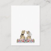 恐竜テーマ結婚の宿泊施設 エンクロージャーカード (裏面)