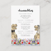 恐竜テーマ結婚の宿泊施設 エンクロージャーカード (正面)